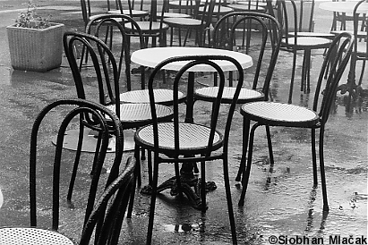 Terrasse sous averse