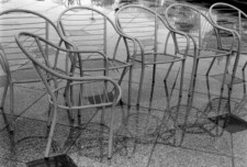 chairs in the rain