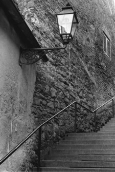Zagreb - lamp and stairs
