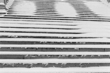 Palais de Justice - marches sous la neige