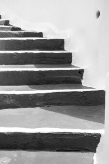 Santorini - winding steps