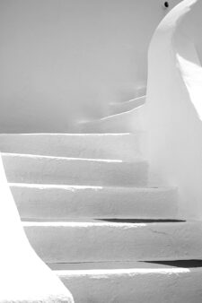 Santorini - white steps