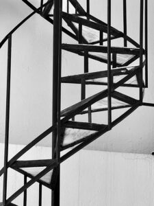 Athens - metal staircase - 1